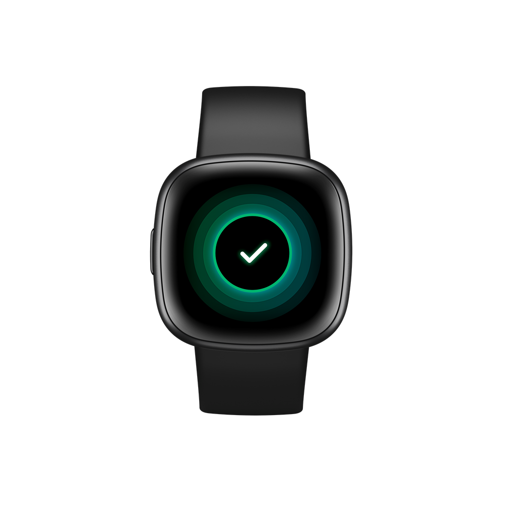Fitbit Versa 4, Black Graphite, front