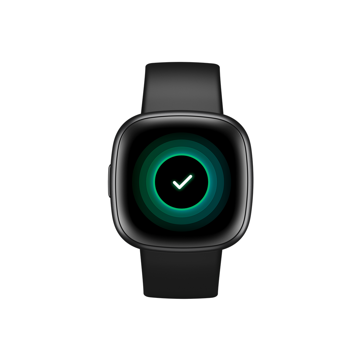 Fitbit Versa 4, Black Graphite, front