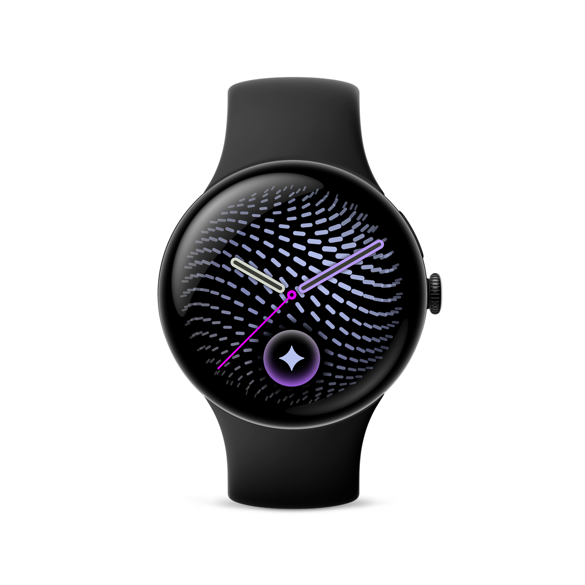 Google Pixel Watch 5, Black, Obsidian Band, LTE, front