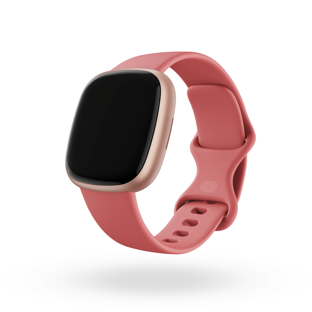 Fitbit Versa 4, CopperRose Alumin PinkSand, 3qtr_left