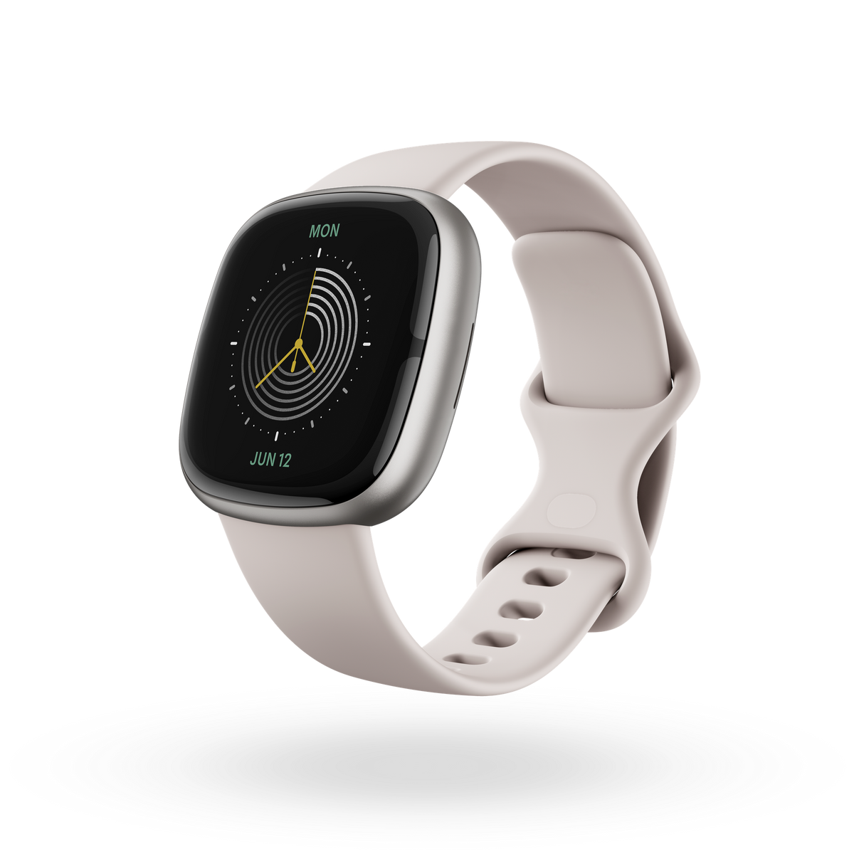 Fitbit Sense 2, Lunar White-Platinum, 3qtr