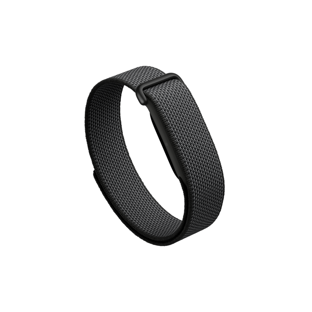 Google Fitbit Air, Obsidian, angled front right