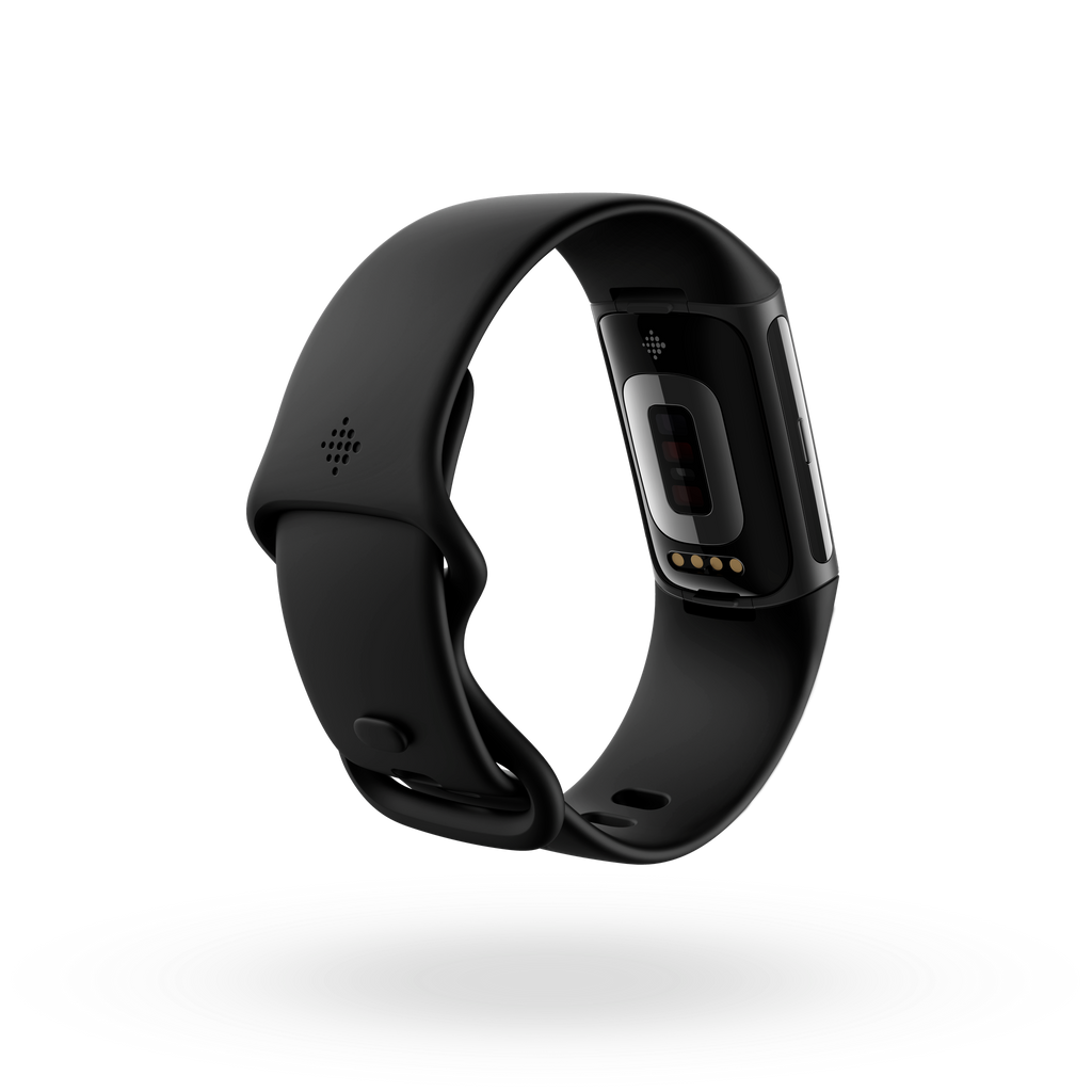 Fitbit Charge 6, Obsidian Band - Black Aluminum Case, 3qtr_back