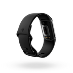 Fitbit Charge 6, Obsidian Band - Black Aluminum Case, 3qtr_back