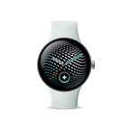 Google Pixel Watch 5, Silver, Fog Band, Wi-Fi, front