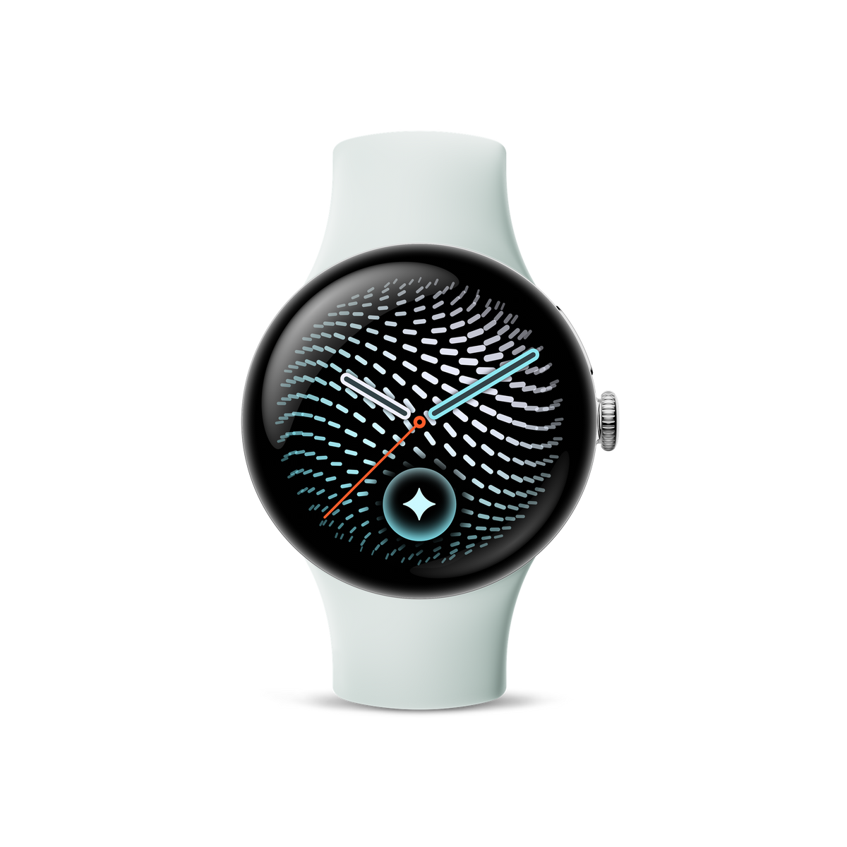 Google Pixel Watch 5, Silver, Fog Band, Wi-Fi, front